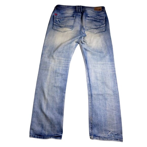 Castro Jeans Mens Jonathan Straight Fit 33 Light Wash Denim Stretch - Picture 3 of 7